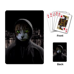 Gangsta Cat Playing Card by Valentinaart