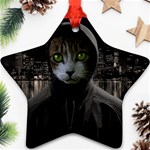 Gangsta cat Star Ornament (Two Sides) Front