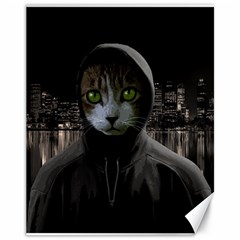 Gangsta Cat Canvas 11  X 14   by Valentinaart