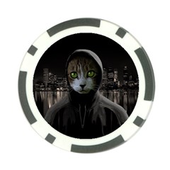 Gangsta cat Poker Chip Card Guard