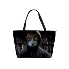 Gangsta Cat Shoulder Handbags by Valentinaart