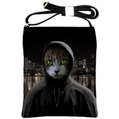 Gangsta cat Shoulder Sling Bags