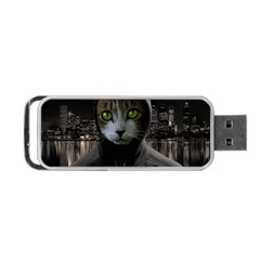 Gangsta Cat Portable Usb Flash (two Sides) by Valentinaart