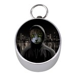 Gangsta cat Mini Silver Compasses Front