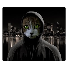 Gangsta cat Double Sided Flano Blanket (Small) 