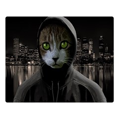 Gangsta cat Double Sided Flano Blanket (Large) 