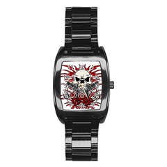 Acab Tribal Stainless Steel Barrel Watch by Valentinaart