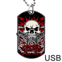 Acab Tribal Dog Tag Usb Flash (one Side) by Valentinaart