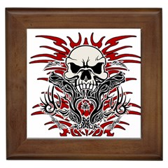 Skull Tribal Framed Tiles by Valentinaart