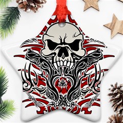 Skull Tribal Ornament (star) by Valentinaart