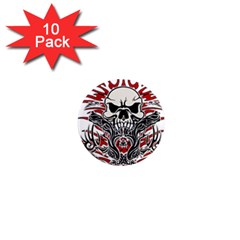 Skull Tribal 1  Mini Magnet (10 Pack)  by Valentinaart