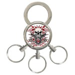 Skull tribal 3-Ring Key Chains Front