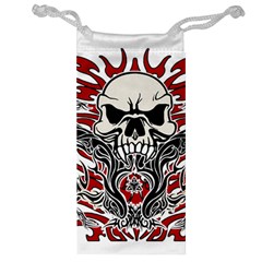 Skull Tribal Jewelry Bag by Valentinaart