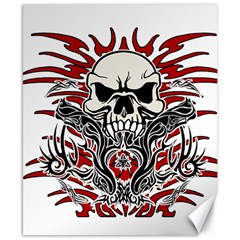 Skull Tribal Canvas 8  X 10  by Valentinaart