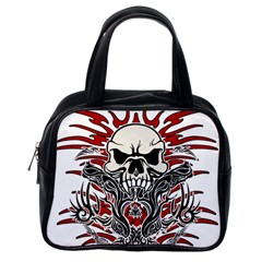 Skull Tribal Classic Handbags (one Side) by Valentinaart