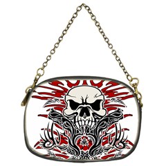 Skull Tribal Chain Purses (one Side)  by Valentinaart