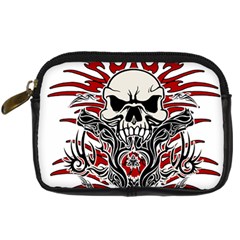 Skull Tribal Digital Camera Cases by Valentinaart