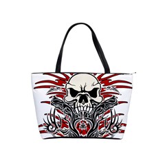 Skull Tribal Shoulder Handbags by Valentinaart