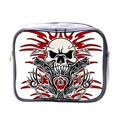 Skull Tribal Mini Toiletries Bags by Valentinaart