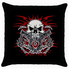 Skull tribal Throw Pillow Case (Black)