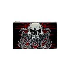 Skull tribal Cosmetic Bag (Small) 