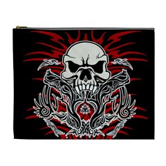 Skull tribal Cosmetic Bag (XL)