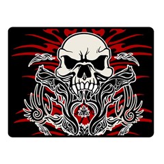 Skull tribal Fleece Blanket (Small)