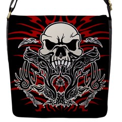 Skull tribal Flap Messenger Bag (S)