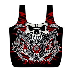 Skull tribal Full Print Recycle Bags (L) 