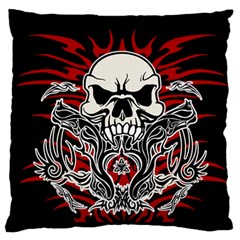 Skull tribal Standard Flano Cushion Case (Two Sides)