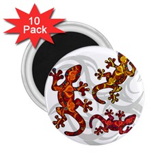 Ornate Lizards 2 25  Magnets (10 Pack)  by Valentinaart