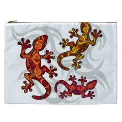 Ornate Lizards Cosmetic Bag (xxl)  by Valentinaart