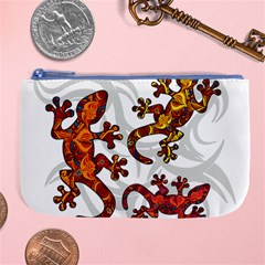 Ornate Lizards Large Coin Purse by Valentinaart