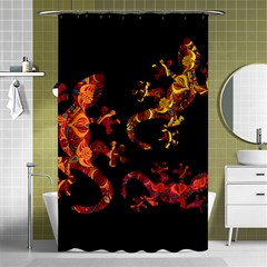 Ornate Lizards Shower Curtain 48  X 72  (small)  by Valentinaart