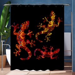 Ornate Lizards Shower Curtain 60  X 72  (medium)  by Valentinaart