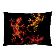 Ornate Lizards Pillow Case (two Sides) by Valentinaart