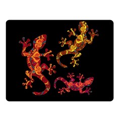 Ornate Lizards Double Sided Fleece Blanket (small)  by Valentinaart