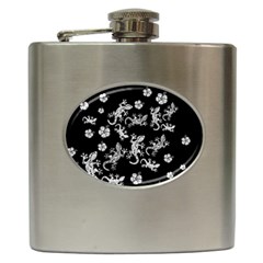 Ornate Lizards Hip Flask (6 Oz) by Valentinaart