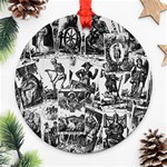 Tarot cards pattern Ornament (Round) Front