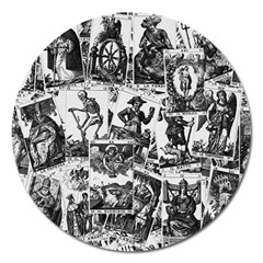 Tarot cards pattern Magnet 5  (Round)