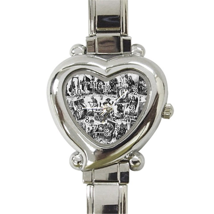 Tarot cards pattern Heart Italian Charm Watch