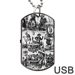 Tarot cards pattern Dog Tag USB Flash (Two Sides)