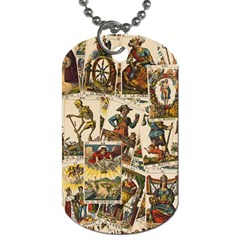 Tarot Cards Pattern Dog Tag (two Sides) by Valentinaart