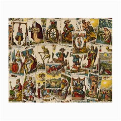 Tarot Cards Pattern Small Glasses Cloth (2-side) by Valentinaart