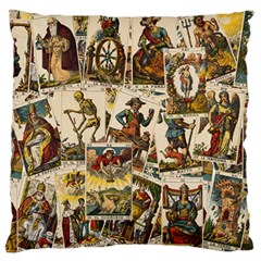 Tarot Cards Pattern Large Flano Cushion Case (one Side) by Valentinaart