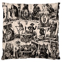 Tarot Cards Pattern Large Flano Cushion Case (two Sides) by Valentinaart