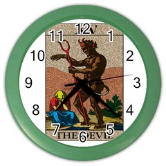 The Devil - Tarot Color Wall Clocks by Valentinaart