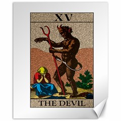 The Devil - Tarot Canvas 11  X 14   by Valentinaart