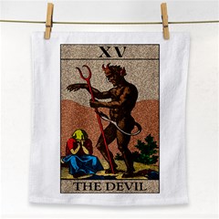 The Devil - Tarot Face Towel by Valentinaart