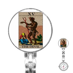 The Devil - Tarot Stainless Steel Nurses Watch by Valentinaart